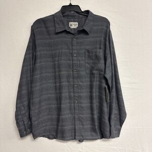 Marmot Fairfax Novelty Lightweight Flannel Shirt Mens XXL Dark Steel Button Down